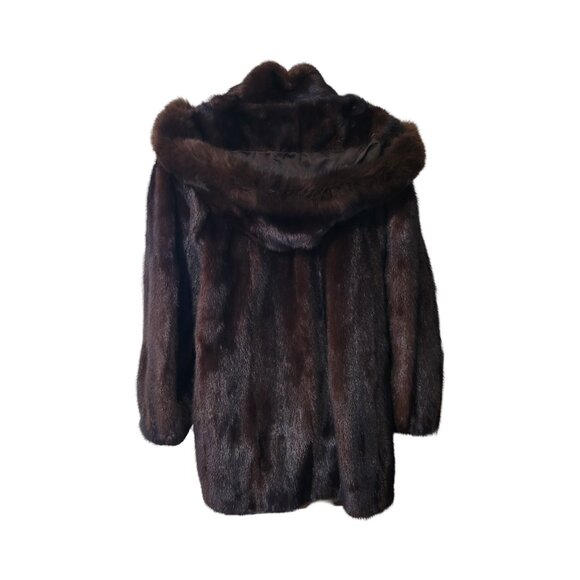 M Solomon Vintage Bemberg hooded fur coat - Picture 2 of 12